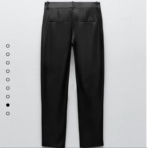ZARA BLOGGER FAVORITE FAUX LEATHER PANTS - Picture 10 of 12